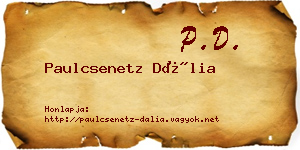 Paulcsenetz Dália névjegykártya